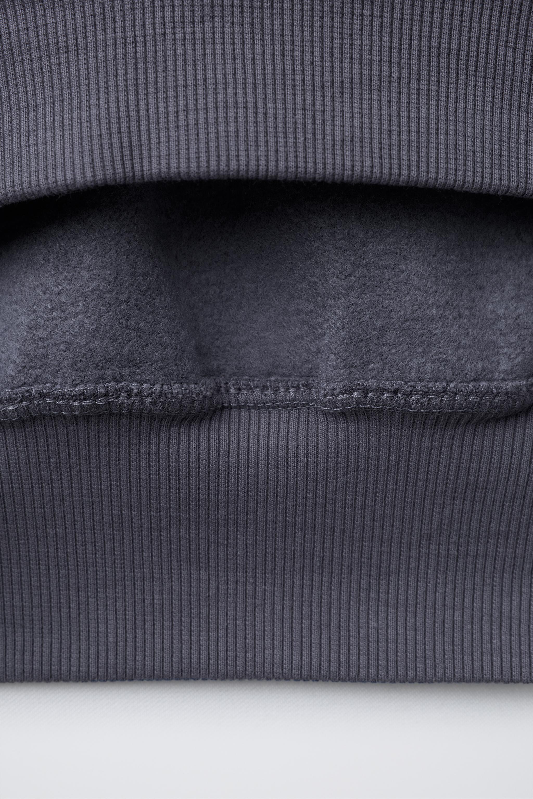 EMBROIDERED TEXT HOODIE SWEATSHIRT